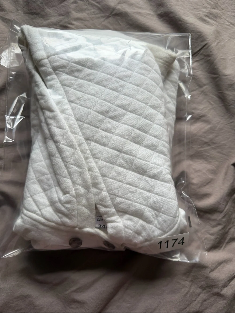 Carter’s Quilted Off White Baby Girl Coat Size 24M